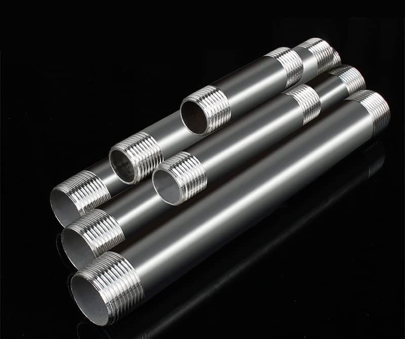 Fitvell موصل أنبوب من الفولاذ المقاوم للصدأ 304 1" NPT × 1" NPT خيوط ذكر مصبوب 2" طول (عبوة من 2) - Image 3